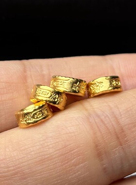 古法24K工艺黄金色925百无禁忌卡环圆环隔片保色文玩手串配饰