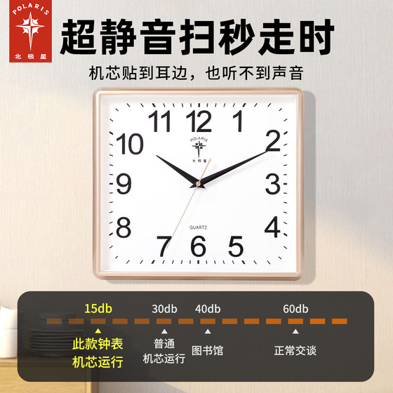 Polaris three-dimensional character living room wall clock simple and fashionable quartz clock creative silent digital clock wall clock wall clock