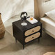 Solid wood rattan bedside table bedroom cabinet
