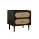 Solid wood rattan bedside table bedroom cabinet