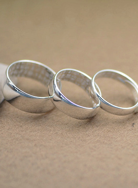 情侣对戒指990足银9v开口可调节