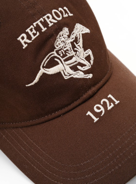 Retro21马术刺绣图案棕色棒球帽
