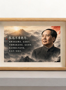 永远不要抱怨摆件毛泽东相框摆件