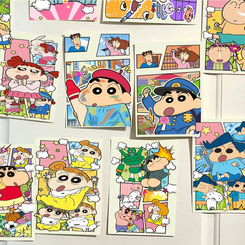 蜡笔小新油画笔拍照背景墙面装饰海报房间装饰宿舍墙面卡通海报潮,淘宝优惠券,粉丝福利购,淘宝优惠卷