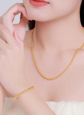 仿真镀黄金项链男女款沙金链子