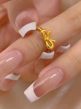 女沙金仿真黄金戒指大气指环结婚