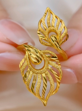 时尚风镀黄金新娘婚嫁饰品戒指