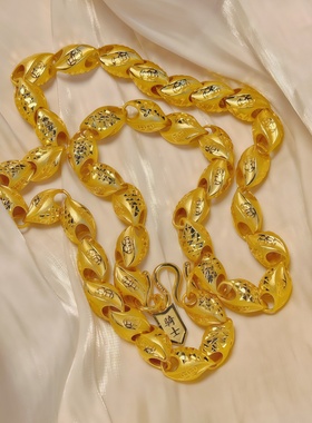 新款仿真黄金色麦穗钱多多项链