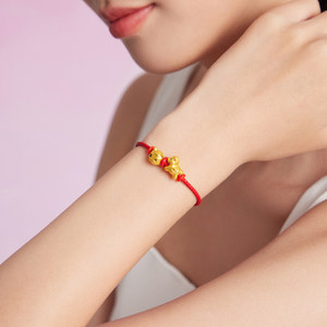 周大福SOINLOVE宝藏女孩巡梦小马生肖马黄金足金转运珠情人节礼物