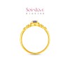 Chow Tai Fook SOINLOVE Lavender Purple Dream Pure Gold Crystal Ring VRV55