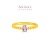 Chow Tai Fook SOINLOVE Treasure Girl Lilac Purple Wheat Ear Pure Gold Crystal Ring VRV18