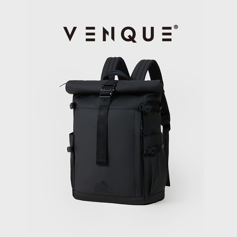 venque范克旅行户外双肩包男大容量通勤背包女防水书包男士电脑包 - 图3