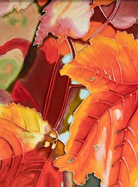 双面托盘手工瓷板画茶室桌面收纳