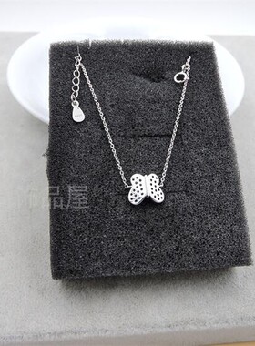 925纯银手链女锆石小蝴蝶韩版时尚银饰小清新生日礼物