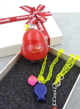 韩国正品GRAIN DE BEAUTE/AZNAVOUR 可爱立体胖小鸡项链