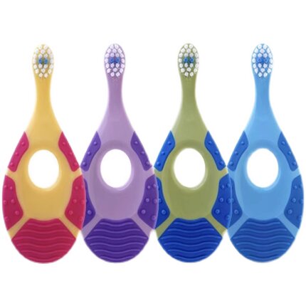 挪威Jordan0-12岁软毛牙刷分段护齿2支装宝宝婴幼儿童牙刷