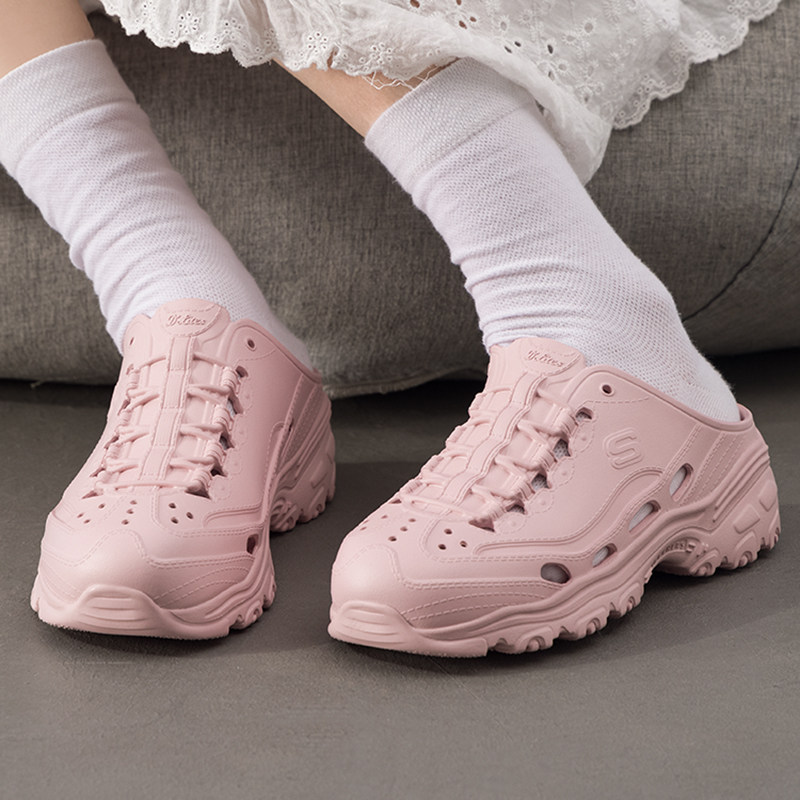 斯凯奇轻便凉鞋女鞋秋季新款运动沙滩鞋粉色休闲凉拖透气洞洞鞋,淘宝优惠券,粉丝福利购,淘宝优惠卷