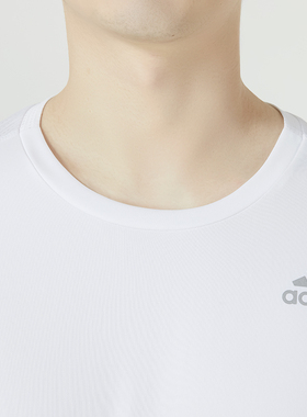 Adidas男阿迪达斯短袖白色