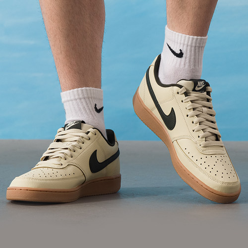 NIKE耐克板鞋男鞋2025秋季新款COURT VISION复古运动鞋轻便休闲鞋 - 图0