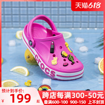 Crocs Women Shoes Dongle Shoes 2022 Spring CRORS Official Flagship Slippers Beach Sandals Covered Shoes