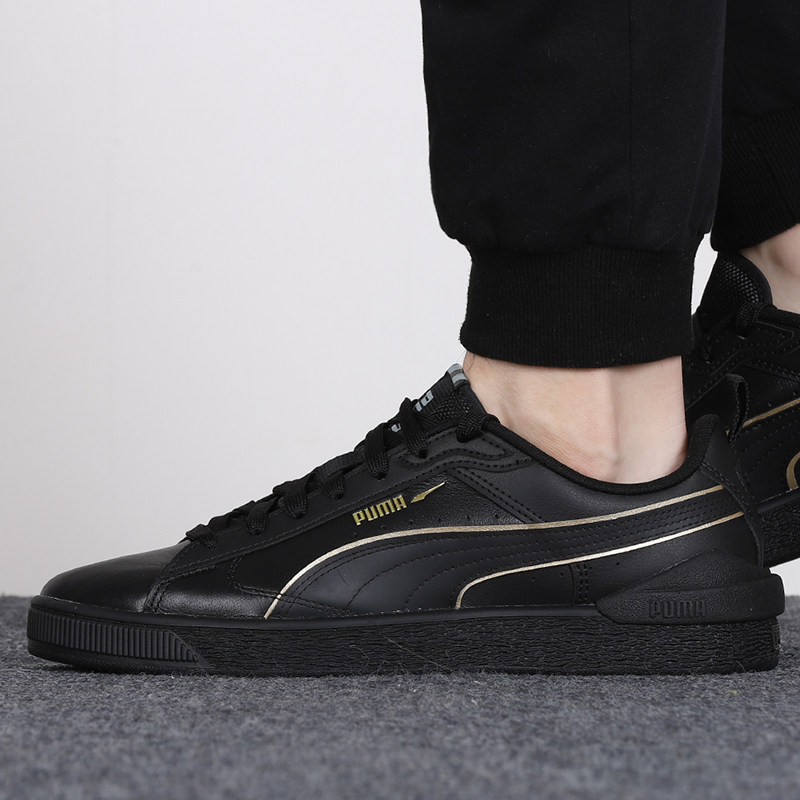 puma彪马板鞋男鞋女鞋2023夏季新款黑武士低帮鞋子黑金休闲运动鞋