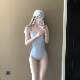 Triangle Sexy 2025 New Pure Swimsuit One-piece