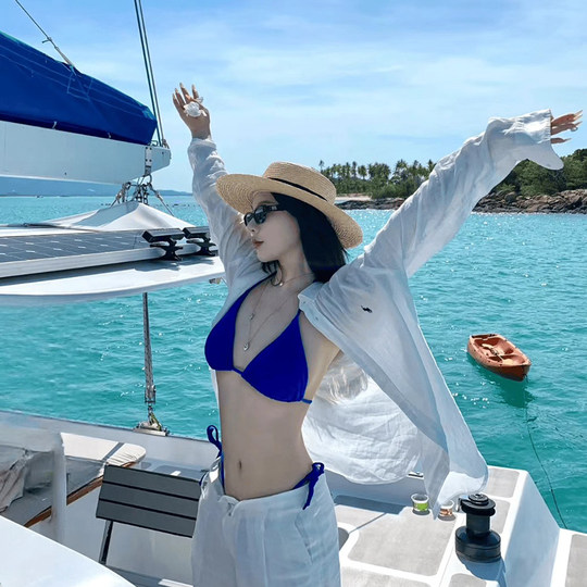 Yi Mengling's same style as Klein Blue sexy bikini