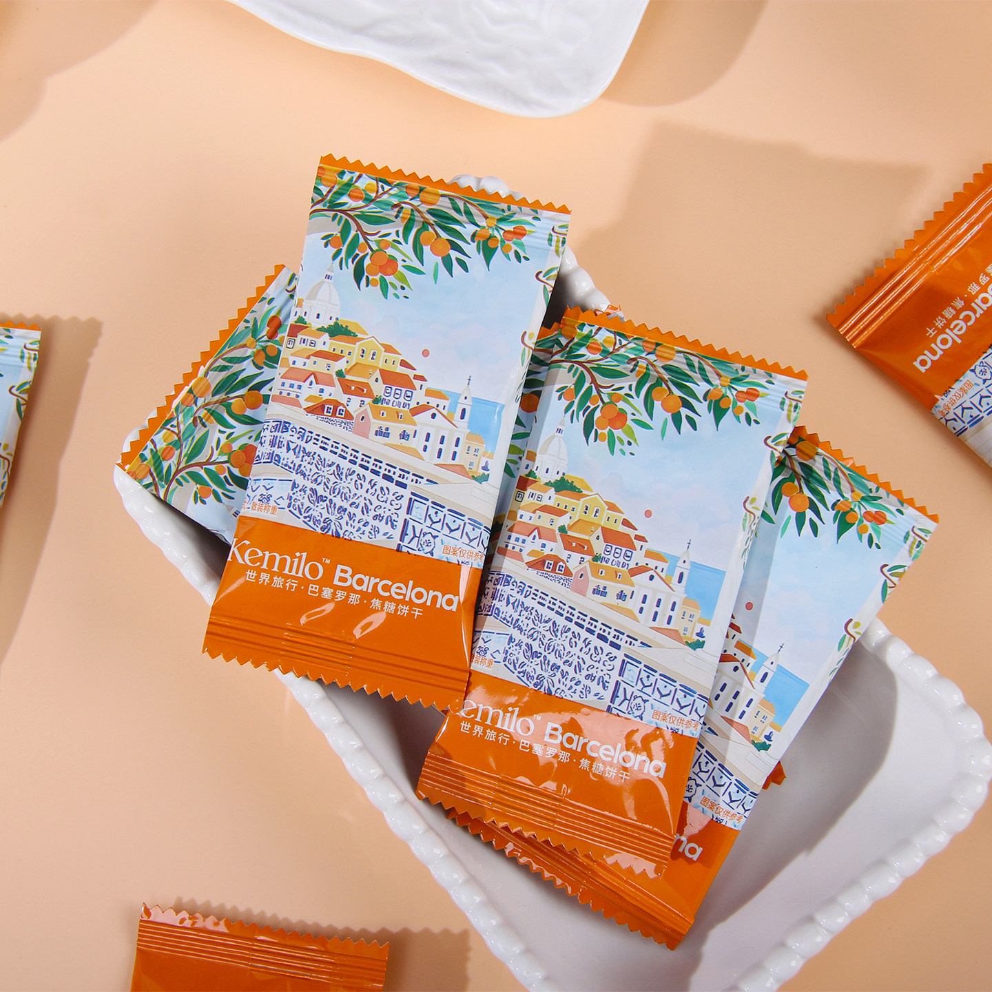 羽田铭菓世界旅行巴赛罗那焦糖饼干薄酥脆结婚喜糖果喜饼干小零食,淘宝优惠券,粉丝福利购,淘宝优惠卷