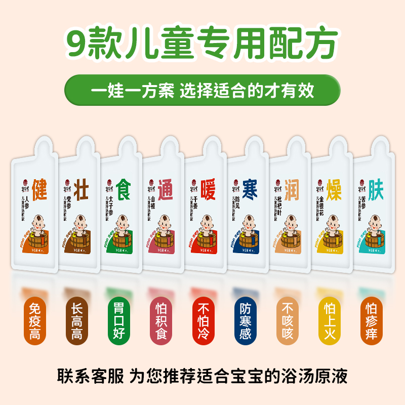 宝宝泡澡药包艾草叶药浴洗澡儿童泡脚中药液小孩婴儿足浴浓缩液 - 图0