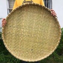 Bamboo dustpan Dried Round Dustpan Flat Head Layer Bamboo Leather Handwoven Bamboo Weaving Products Home Sundry Goods Bamboo baskets