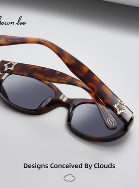 Shawnlee五角星铆钉猫眼墨镜女