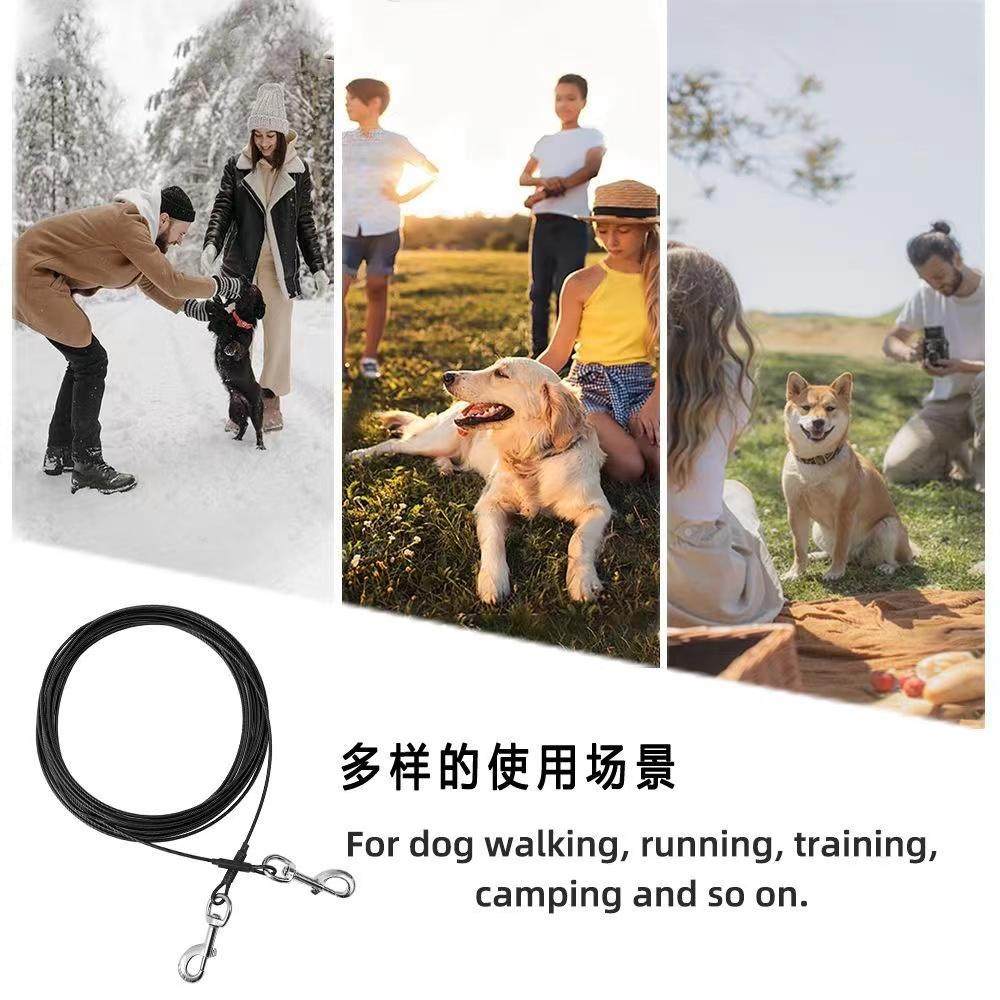 狗狗牵引绳铁狗链子户外加长超长狗绳拴狗钢丝绳加粗防咬链咬不断,淘宝优惠券,粉丝福利购,淘宝优惠卷