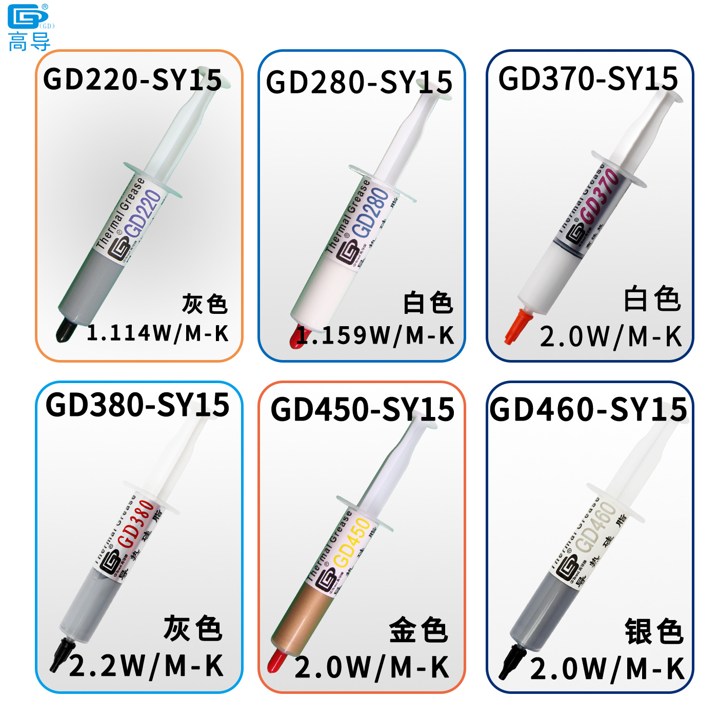 厂家高导净重15克g注射器针筒管装GD220导热硅脂散热硅胶膏SYBA-图1