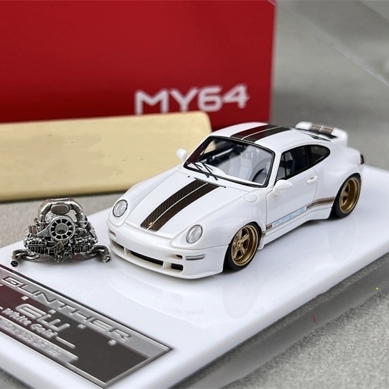 SCM MY64 1:64 保时捷 Gunther Werks 911 400R 树脂仿真汽车模型 - 图2