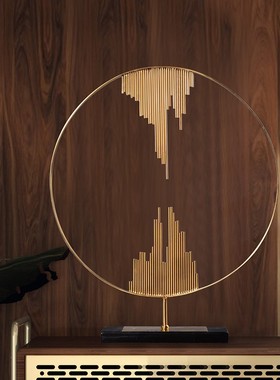 金属样板房间美式风玄关软装饰品