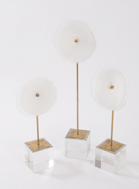 水晶抽象样板房轻奢风家居装饰