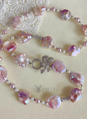 芙蓉花开系列之花瓣项链原创手作