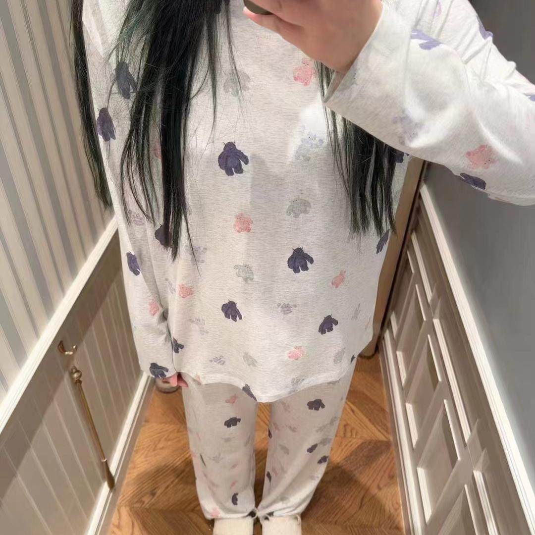 日系情侣款莫代尔棉春秋高级感情侣睡衣女卡通怪兽图案男士家居服,淘宝优惠券,粉丝福利购,淘宝优惠卷