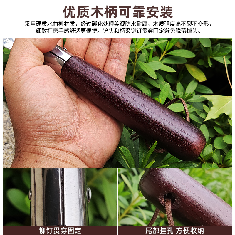 小铲子种菜种花挖野菜神器家用赶海工具园艺养花盆栽挖土松土铁锹 - 图2