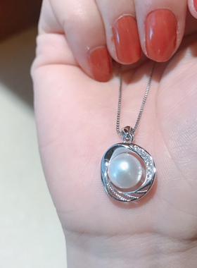 天然珍珠项链送长辈节日纯银生日