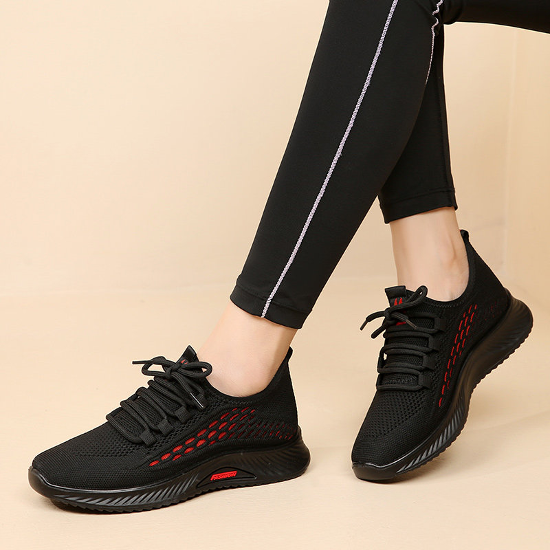 织丽妈妈款运动鞋春秋休闲软底黑色中老年旅游鞋老人大码健步女鞋,淘宝优惠券,粉丝福利购,淘宝优惠卷