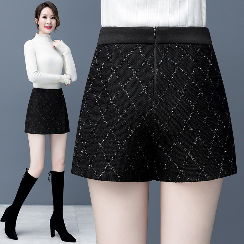 卡貂尼旗舰店时尚裙裤女前裙后裤高腰a字裙新款秋冬洋气短裙百搭半身裙潮1