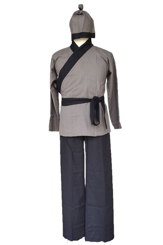 古装农民演出服杂役伙计家丁平民粗布茶馆工作服店小二百姓汉服代 - 图0