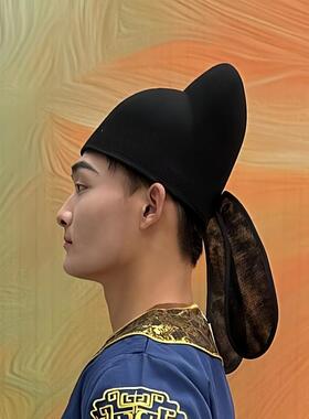 明唐制汉服配帽子男乌纱帽翼善冠