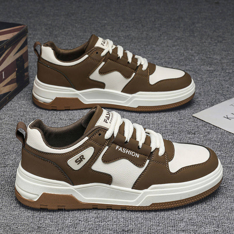 男鞋2025冬季新款黑白拼色青少年国潮板鞋韩版百搭休闲运动鞋潮鞋,淘宝优惠券,粉丝福利购,淘宝优惠卷