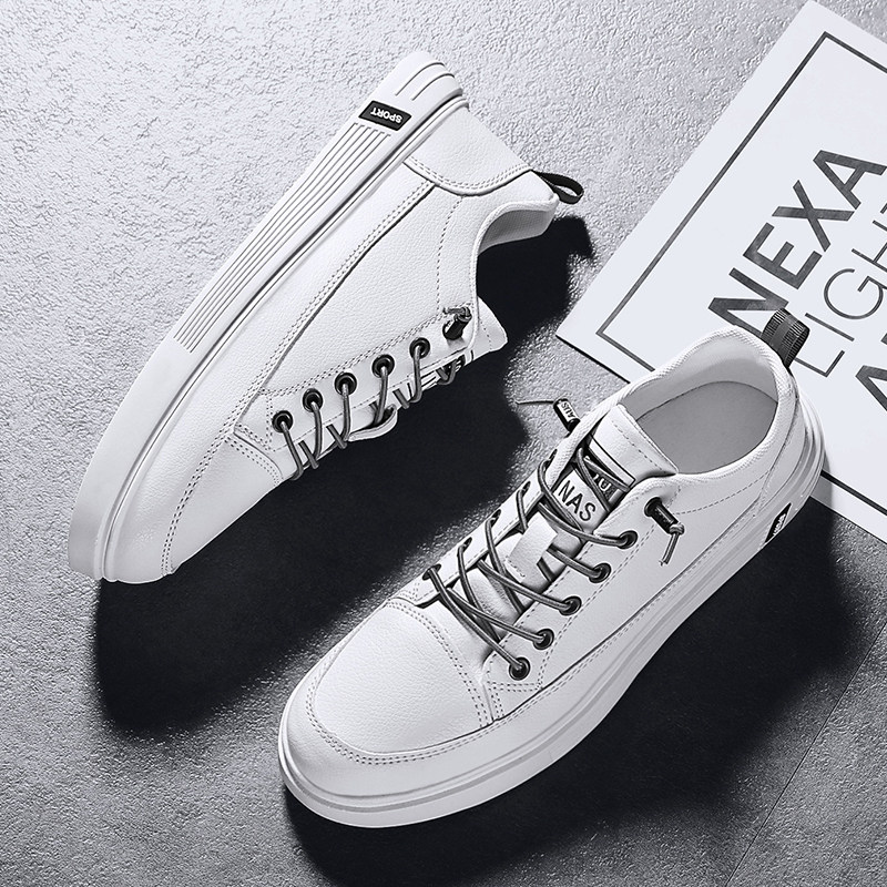 男鞋2025年新款春季小白鞋青少年学生低帮运动板鞋一脚蹬休闲潮鞋