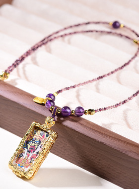 天然紫水晶项链轻奢小众高级感九紫离火串珠锁骨链百塔气质颈链