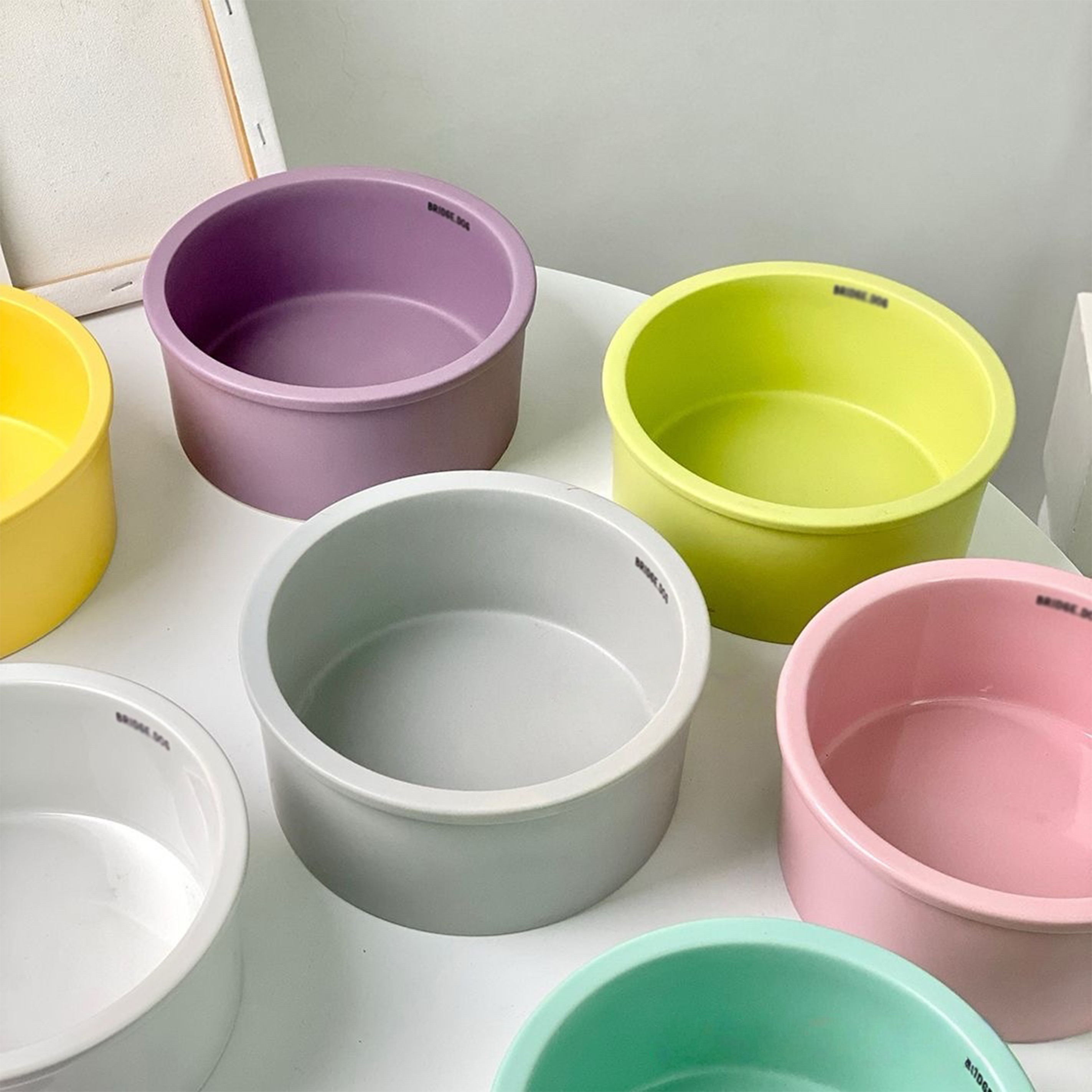 韩国BD宠物碗陶瓷大直径直筒防打翻猫狗碗护颈木架猫咪喝水食盆 - 图3