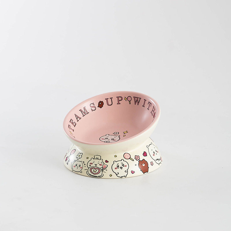 斜口狗碗猫碗猫食盆陶瓷猫咪饭碗水碗防黑下巴慢食碗宠物狗狗食盆,淘宝优惠券,粉丝福利购,淘宝优惠卷