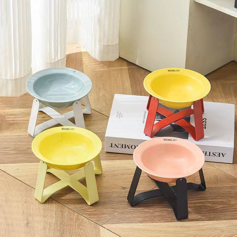 陶瓷猫狗宠物碗Bridgecat飞碟猫碗粮碗喝水狗碗猫碗护颈增高铁架,淘宝优惠券,粉丝福利购,淘宝优惠卷